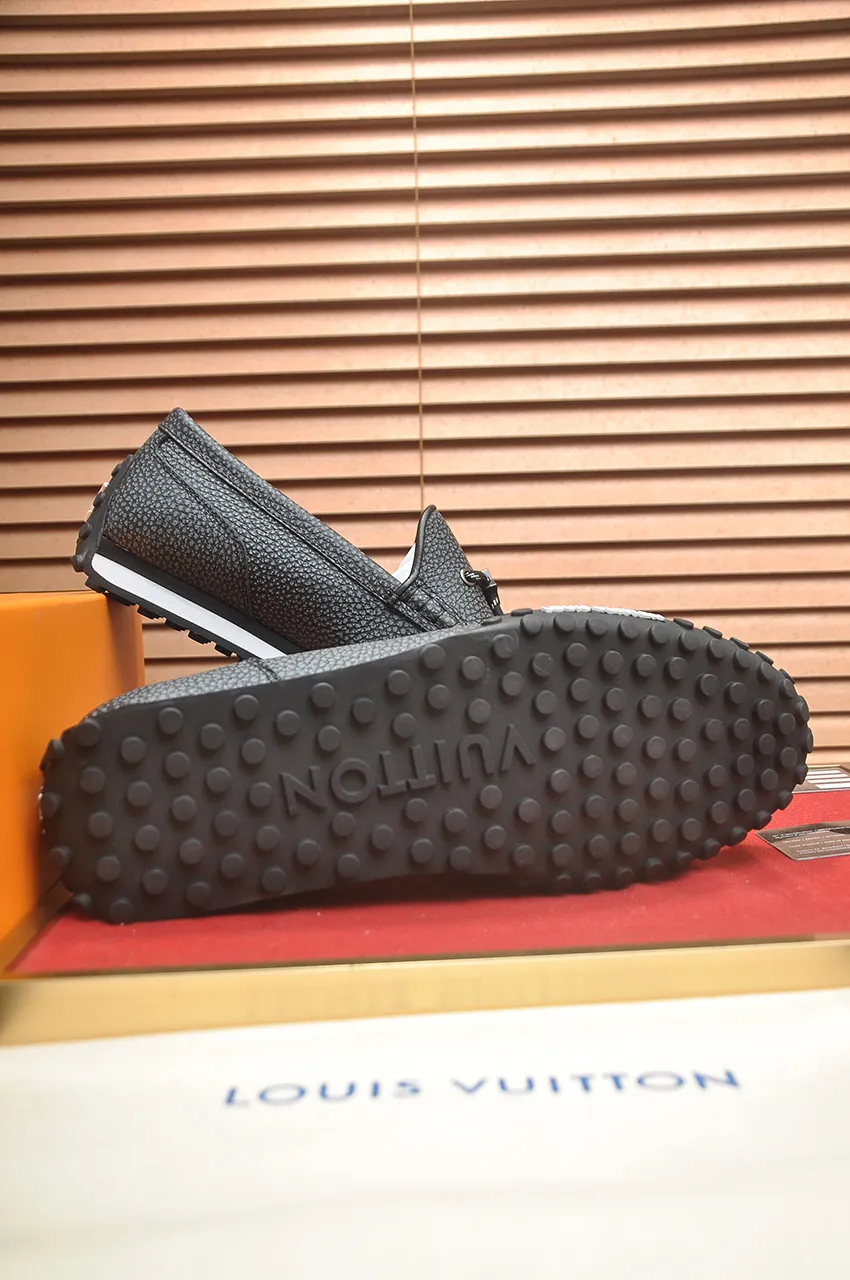 Men's men's shoes💰660💶[LOUIS VUITTON] (original order) new style🍀LV Louis Vuitton* - top version of LV classic beanie shoes! Made of imported original single cowhide, original leather side strips and wear-resistant rubber outsole! High quality products! Code number 39-45 (45 customized)